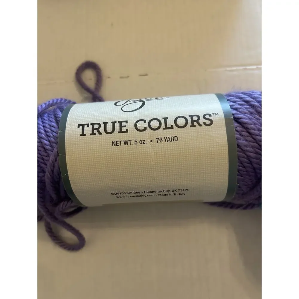 Vtg Lot of 3 Skeins Caron Dazzleaire Yarn Lavender Ombré Yarn Bee Amethyst 9.5oz